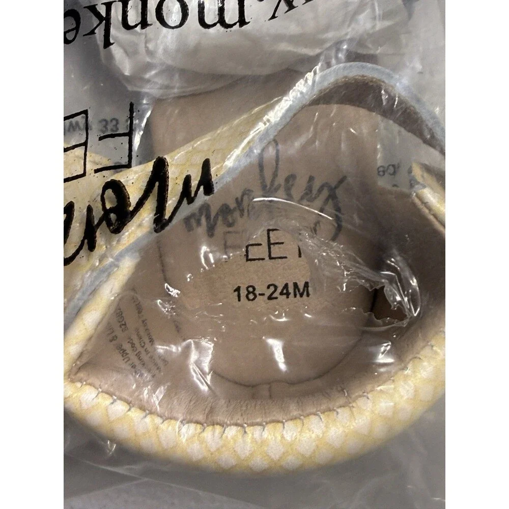 NEW Monkey Feet White Braided Colorful Sprinkles Sandals Girls 18-24M/6-7c 7034